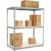 Global Industrial™ Wide Span Rack 72Wx48Dx84H, 3 Shelves Laminated Deck 900 lb. Per Level, Gray