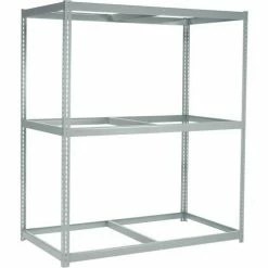 Global Industrial™ Wide Span Rack 72Wx48Dx84H, 3 Shelves Laminated Deck 900 lb. Per Level, Gray -Shelving Sales Store 504219GY 04 1