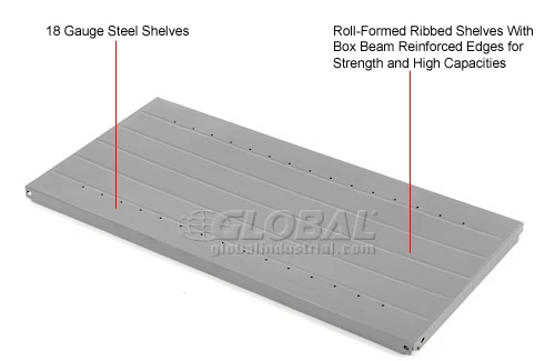 Global Industrial™ Steel Shelving 18 Ga 36"Wx18"Dx73"H Open Clip Style 6 Shelf 19 Global Industrial™ Steel Shelving 18 Ga 36"Wx18"Dx73"H Open Clip Style 6 Shelf - Image 19