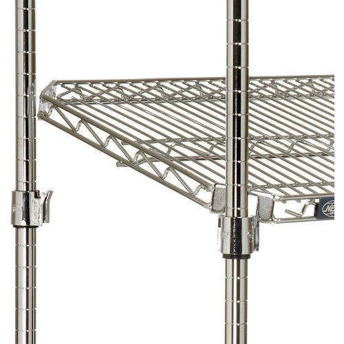 Nexel® Chrome, 4 Tier, Quick Adjust, Wire Shelving Starter Unit, 36"W x 24"D x 74"H 5 Nexel® Chrome, 4 Tier, Quick Adjust, Wire Shelving Starter Unit, 36"W x 24"D x 74"H - Image 5