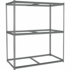 Global Industrial™ High Cap. Starter Rack 72Wx24Dx96H 3 Levels Wood Deck 1000lb Per Shelf GRY -Shelving Sales Store 580897GY 06 1