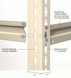 Global Industrial™ High Capacity Add-On Rack 48x24x843 Levels Wire Deck 1500 Lb Per Level Tan -Shelving Sales Store 580902 3wco