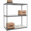 Global Industrial™ High Cap. Starter Rack 72Wx24Dx96H 3 Level Steel Deck 1000lb Per Shelf GRY
