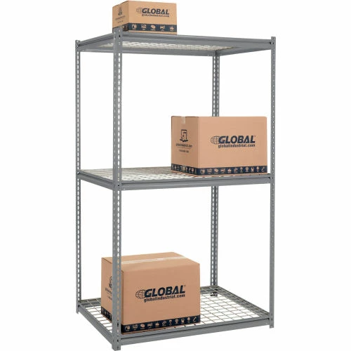 Global Industrial High Cap. Starter Rack 48Wx48Dx84H 3 Levels Wire Deck 1500lb Per Shelf GRY 1 Global Industrial High Cap. Starter Rack 48Wx48Dx84H 3 Levels Wire Deck 1500lb Per Shelf GRY