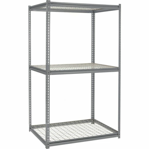 Global Industrial High Cap. Starter Rack 48Wx48Dx84H 3 Levels Wire Deck 1500lb Per Shelf GRY 2 Global Industrial High Cap. Starter Rack 48Wx48Dx84H 3 Levels Wire Deck 1500lb Per Shelf GRY - Image 2