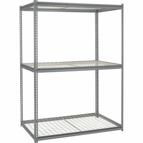 Global Industrial High Cap. Starter Rack 60Wx36Dx84H 3 Levels Wire Deck 1300lb Per Shelf GRY 2 Global Industrial High Cap. Starter Rack 60Wx36Dx84H 3 Levels Wire Deck 1300lb Per Shelf GRY - Image 2