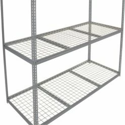 Global Industrial™ High Cap. Starter Rack 96Wx24Dx96H 3 Levels Wire Deck 800lb Per Shel Gray -Shelving Sales Store 580924GY 02