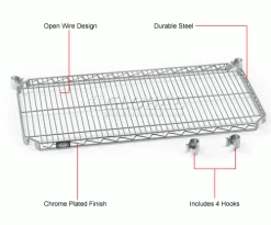 Nexel® E-Z Adjust Shelf 72x24 with Clips & 4 Hooks -Shelving Sales Store 580CP26 1wco 6