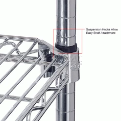 Nexel® S1860AC Chrome Quick Adjust Wire Shelf 60"W x 18"D -Shelving Sales Store 580CP26 4wco 5
