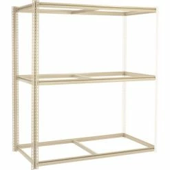 Global Industrial™ High Capacity Add-On Rack 72x24x843 Levels Wood Deck 1000 Lb Per Level Tan -Shelving Sales Store 581005 05