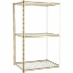Global Industrial High Capacity Add-On Rack 48x24x843 Levels Wire Deck 1500 Lb Per Level Tan
