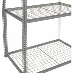 Global Industrial™ High Cap. Add-On Rack 60Wx24Dx60H 3 Levels Wire Deck 1300 Lb. Per Level GRY -Shelving Sales Store 581026GY 02
