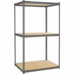 Global Industrial™ Additional Level For 48"W x 36"D High Capacity Rack Wood Deck - Gray -Shelving Sales Store 581071GY 04