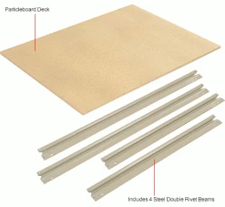 Global Industrial™ Additional Level For 48"W x 36"D High Capacity Rack Wood Deck - Tan -Shelving Sales Store 581071IN 1wco