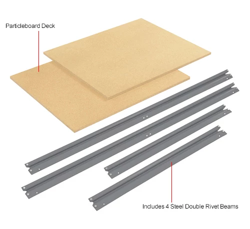 Global Industrial™ Additional Level For 60"W x 24"D High Capacity Rack Wood Deck - Gray 6 Global Industrial™ Additional Level For 60"W x 24"D High Capacity Rack Wood Deck - Gray - Image 6