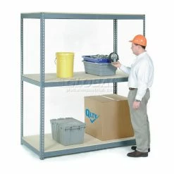 Global Industrial™ Wide Span Rack 72Wx30Dx60H, 3 Shelves Wood Deck 900 Lb Cap. Per Level, Gray -Shelving Sales Store 600216 32 4