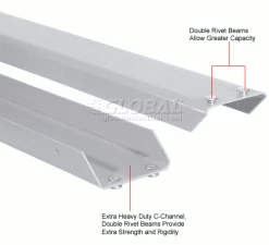 Global Industrial Wide Span Rack 96"W x 36"D x 96"H With 3 Shelves No Deck 800 Lb Capacity Per Level - Gray -Shelving Sales Store 601766 4wco 1
