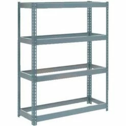 Global Industrial™ Extra Heavy Duty Shelving 48"W x 18"D x 60"H With 4 Shelves, No Deck, Gray
