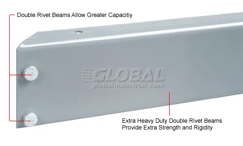 Global Industrial™ Additional Shelf Level Boltless 48"W x 18"D - Gray 9 Global Industrial™ Additional Shelf Level Boltless 48"W x 18"D - Gray - Image 9