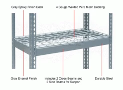Global Industrial™ Additional Shelf Level Boltless Wire Deck 48"W x 24"D - Gray 16 Global Industrial™ Additional Shelf Level Boltless Wire Deck 48"W x 24"D - Gray -Shelving Sales Store 601914 1wco 1