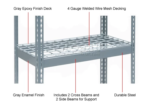 Global Industrial™ Additional Shelf Level Boltless Wire Deck 48"W x 24"D - Gray 6 Global Industrial™ Additional Shelf Level Boltless Wire Deck 48"W x 24"D - Gray - Image 6