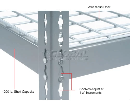 Global Industrial™ Additional Shelf Level Boltless Wire Deck 48"W x 24"D - Gray 9 Global Industrial™ Additional Shelf Level Boltless Wire Deck 48"W x 24"D - Gray - Image 9