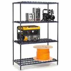 Nexel® Nexelon®, 4 Tier, Heavy Duty, Wire Shelving Starter Unit 60"W x 24"D x 63"H