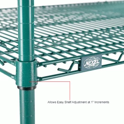 Nexel® S1436G Poly-Green® Epoxy Wire Shelf 36"W x 14"D -Shelving Sales Store 711089IN 2wco