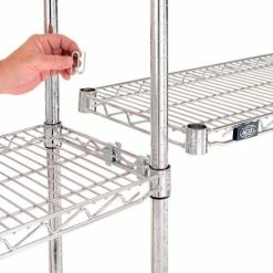 Nexel® Chrome, 4 Tier, Wire Shelving Add-On Unit, 36"W x 12"D x 74"H -Shelving Sales Store 711191 02 1
