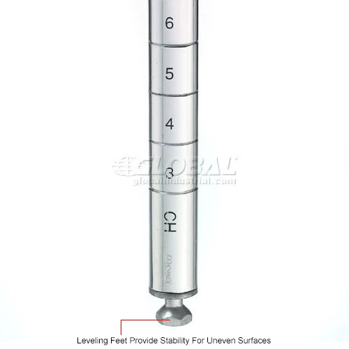 Nexel® P96C Chrome Post 96"H - 4 Pack 7 Nexel® P96C Chrome Post 96"H - 4 Pack - Image 7