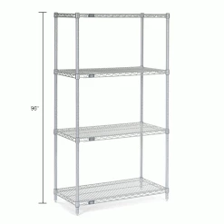 Nexel® P96C Chrome Post 96"H - 4 Pack 16 Nexel® P96C Chrome Post 96"H - 4 Pack -Shelving Sales Store 711223IN dim