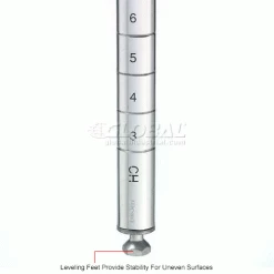 Nexel® P42C Chrome Post 42"H - 4 Pack -Shelving Sales Store 711234IN 3wco
