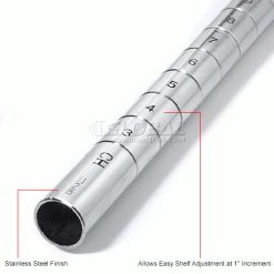 Nexel® P63S Stainless Steel Post 63"H - 4 Pack 15 Nexel® P63S Stainless Steel Post 63"H - 4 Pack -Shelving Sales Store 711258IN 1wco