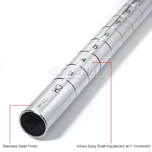 Nexel® P63S Stainless Steel Post 63"H - 4 Pack 6 Nexel® P63S Stainless Steel Post 63"H - 4 Pack - Image 6