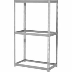 Global Industrial™ Expandable Starter Rack 72Wx48Dx84H, 3 Levels No Deck 750 Lb Per Level, Gray