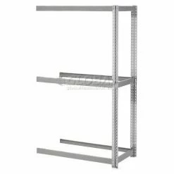 Global Industrial™ Expandable Add-On Rack 60Wx24Dx84H, 3 Levels No Deck 1000 Lb Per Level, Gray