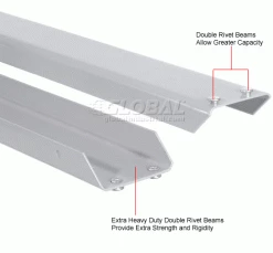 Global Industrial™ Bulk Rack Shelf Without Deck 60"W x 24"D - Gray -Shelving Sales Store 785538GY 3wco 2
