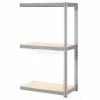 Global Industrial™ Expandable Add-On Rack 36x12x84 3 Level Wood Deck 1500 lb. Cap Per Level GRY