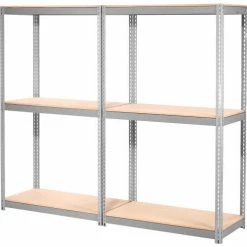 Global Industrial™ Expandable Starter Rack 96x48x84 3 Level Wood Deck 1100 lb. Cap Per Deck GRY -Shelving Sales Store 785578GY 7