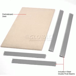 Global Industrial Bulk Rack Shelf Wood Deck 96"W x 36"D - Gray -Shelving Sales Store 785591GY 1wco 3