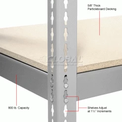 Global Industrial Bulk Rack Shelf Wood Deck 96"W x 36"D - Gray -Shelving Sales Store 785603GY 2wco 1