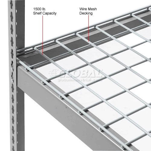 Global Industrial Expandable Starter Rack 36x24x84 3 Level Wire Deck 1500 lb. Cap Per Deck GRY 12 Global Industrial Expandable Starter Rack 36x24x84 3 Level Wire Deck 1500 lb. Cap Per Deck GRY - Image 12
