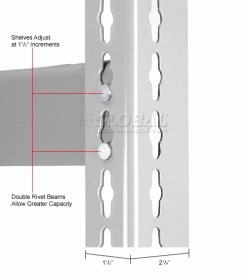 Global Industrial Expandable Starter Rack 96"W x 36"D x 84"H With 3 Levels No Deck 800 Lb Cap Per Level - Gray -Shelving Sales Store 785609GY 3wco