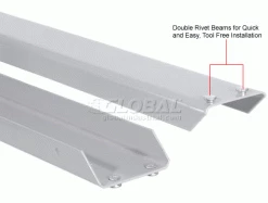 Global Industrial™ Expandable Starter Rack 96x48x84 3 Level Wood Deck 1100 lb. Cap Per Deck GRY -Shelving Sales Store 785609GY 4wco