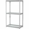 Global Industrial Expandable Starter Rack 96"W x 24"D x 84"H With 3 Level Wire Deck 800 lb. Cap Per Deck - Gray