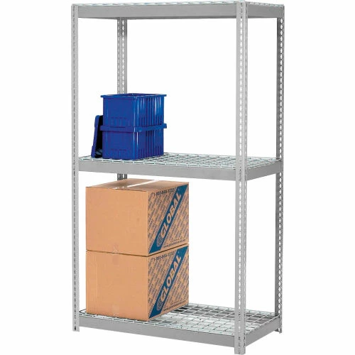 Global Industrial Expandable Starter Rack 48x24x84 3 Level Wire Deck 1500 lb. Cap Per Deck GRY 9 Global Industrial Expandable Starter Rack 48x24x84 3 Level Wire Deck 1500 lb. Cap Per Deck GRY - Image 9