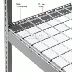 Global Industrial Expandable Starter Rack 96"W x 24"D x 84"H With 3 Level Wire Deck 800 lb. Cap Per Deck - Gray -Shelving Sales Store 785621GY 2wco