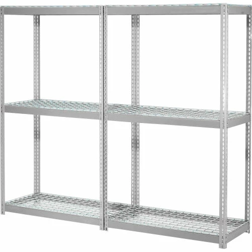 Global Industrial Expandable Starter Rack 48x24x84 3 Level Wire Deck 1500 lb. Cap Per Deck GRY 10 Global Industrial Expandable Starter Rack 48x24x84 3 Level Wire Deck 1500 lb. Cap Per Deck GRY - Image 10