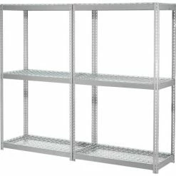 Global Industrial™ Expandable Add-On Rack 36x18x84 3 Level Wire Deck 1500 lb. Cap Per Level GRY -Shelving Sales Store 785632GY 6