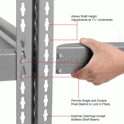 Global Industrial™ 5' High Gray T Post Set of 2 -Shelving Sales Store 790CP114GY 3wco 2